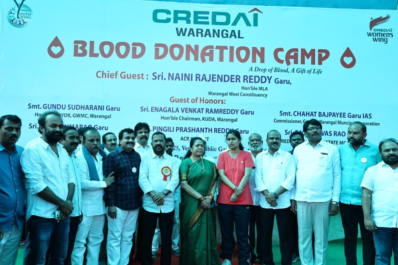 Blood Donation Saves Lives of Sufferers in Want: Warangal West MLA Blood Donation Saves Lives of Sufferers in Want: Warangal West MLA
