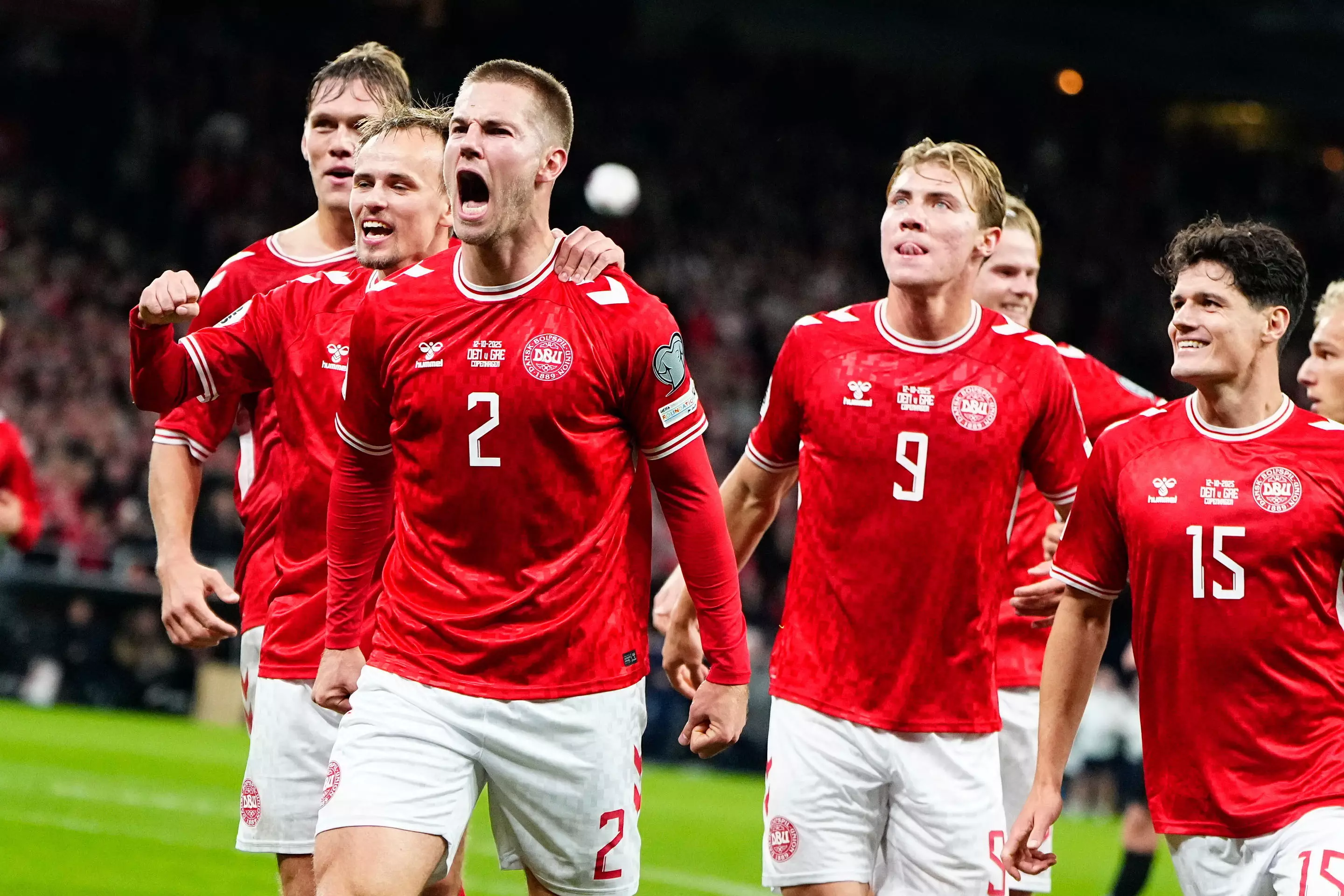 Denmark Stay Top With 3-1 World Cup Qualifying Win Over Greece