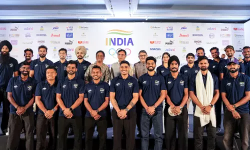 Indias Paris Olympic Medallists Felicitated by IOA