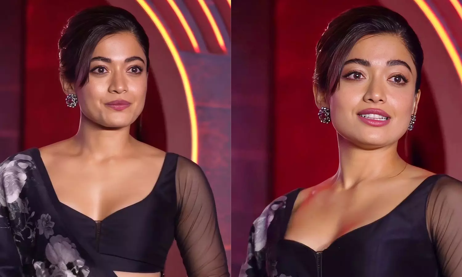 Engaged Rashmika Makes First Public Appearance at Thamma Event