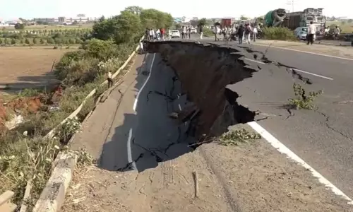 50-Metre Road Stretch Caves In Near Bhopal