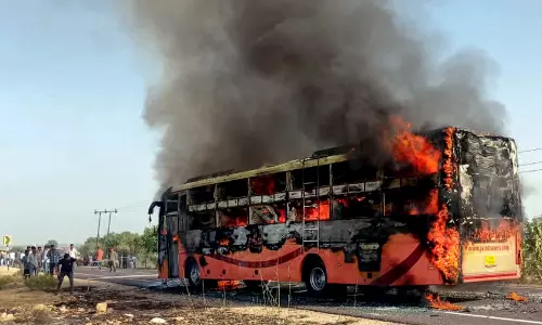 20 Burnt Alive as Bus Catches Fire in Jaisalmer