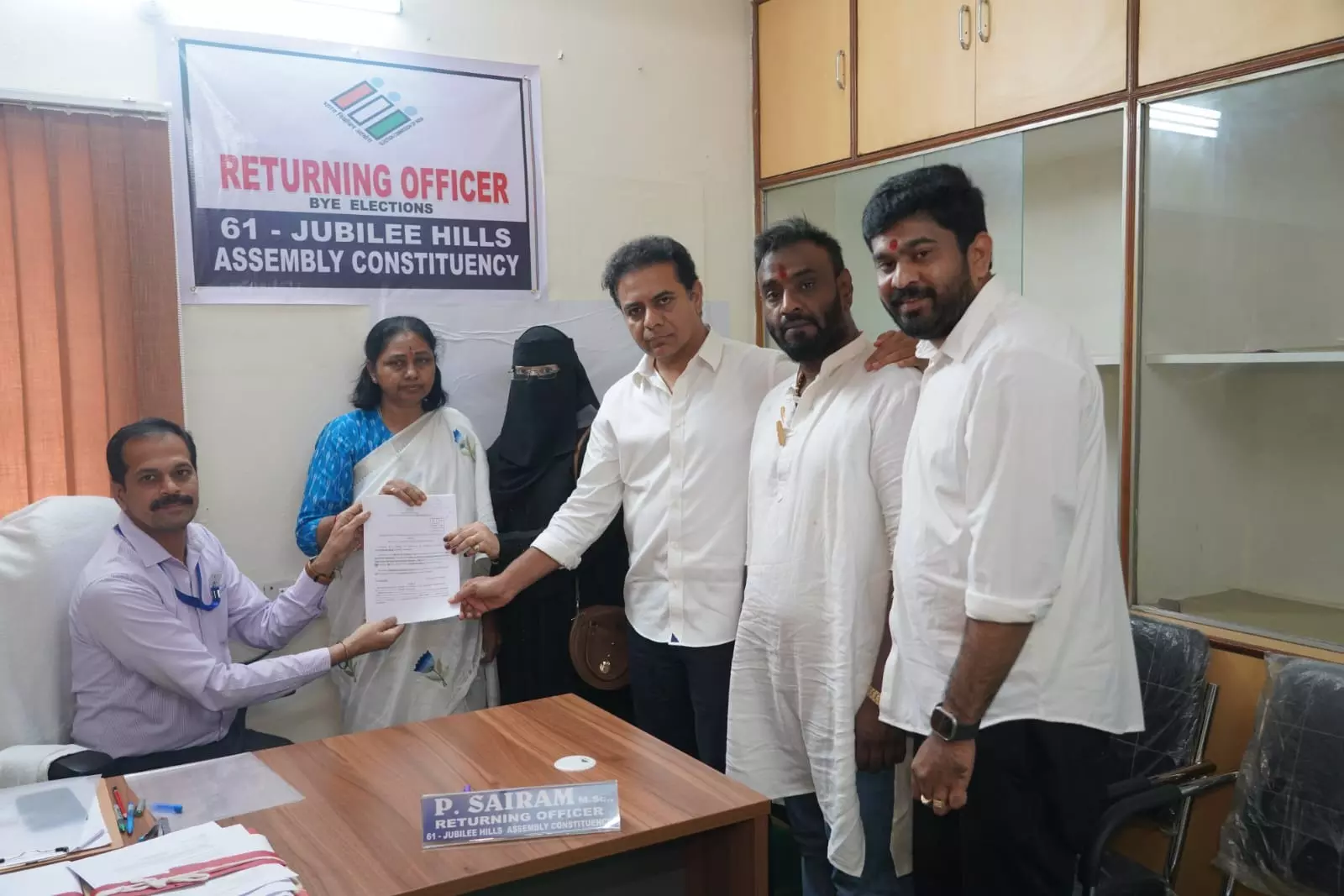 BRS Candidate Maganti Sunitha Files Nomination for Jubilee Hills Bypoll BRS Candidate Maganti Sunitha Files Nomination for Jubilee Hills Bypoll