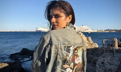 Malavika Mohanan in Greece, Stuns in Poster Print Outfit