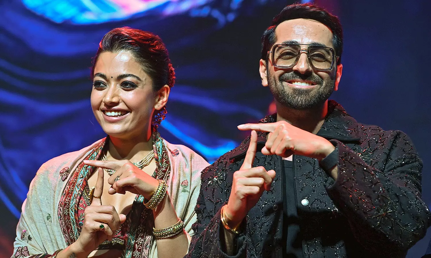 Ayushmann Khurrana, Rashmika Set Stage on Fire With Dance Moves on Thamma Song