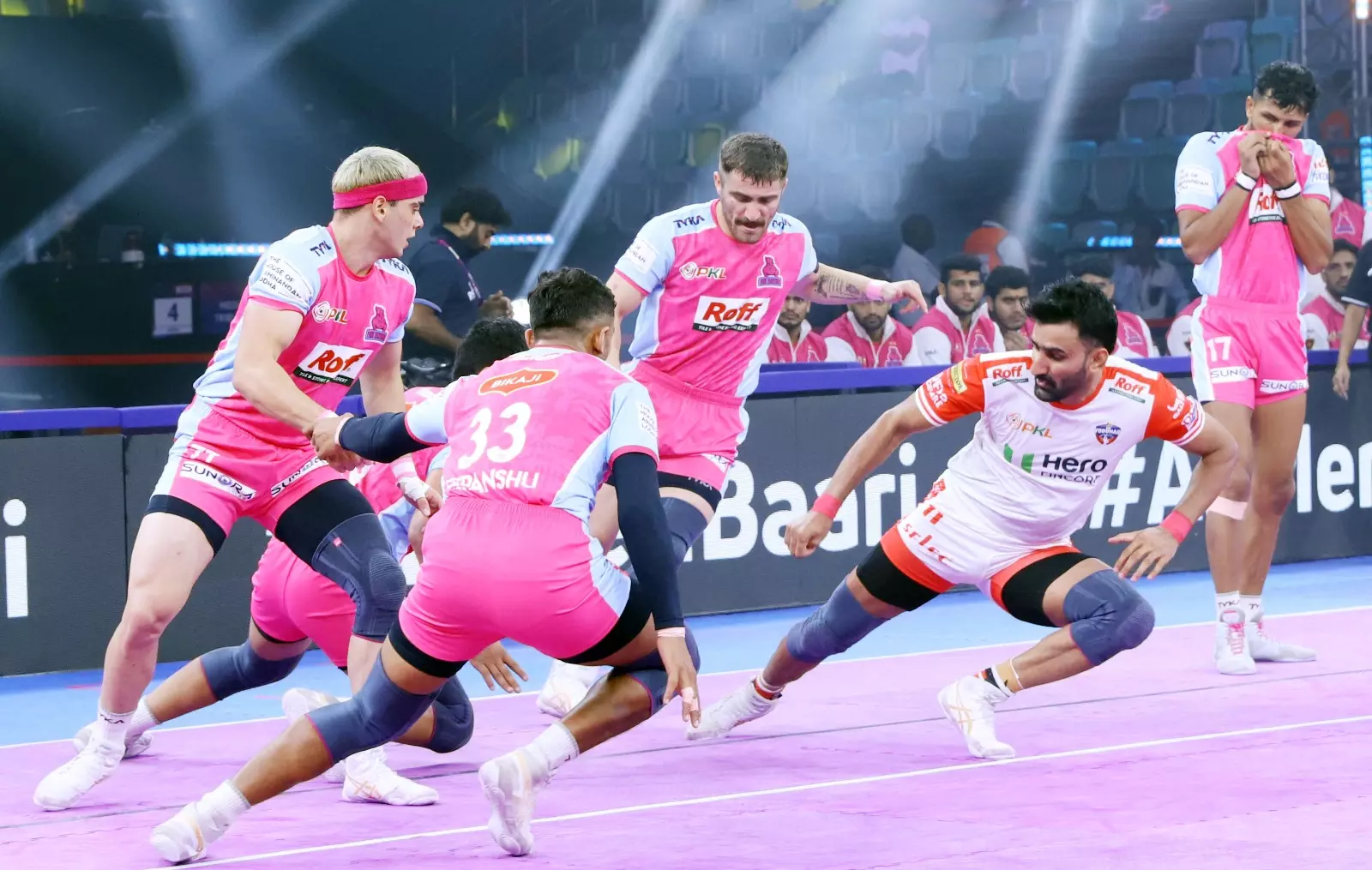 Nitin Kumar, Ali Samadi Lead From The Front as Jaipur Pink Panthers Outclass UP Yoddhas Nitin Kumar, Ali Samadi Lead From The Front as Jaipur Pink Panthers Outclass UP Yoddhas