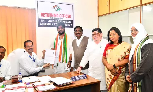 Naveen Files Nomination for Jubilee Hills Bypoll