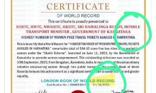 Siddaramaiah Deletes Posts On World Record Certificate For ‘Shakti’ Scheme
