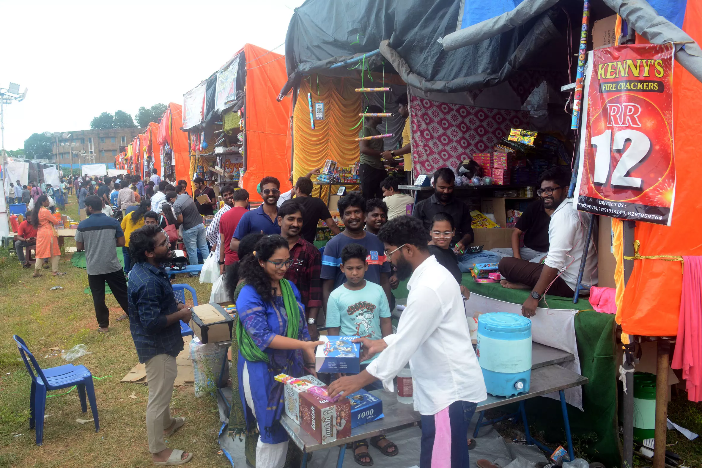 Around 400 Stalls Across Vizag Selling Crackers for Diwali
