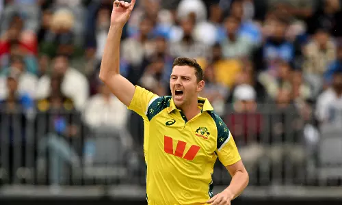Hazlewood Strikes Again, India Lose Iyer Hazlewood Strikes Again, India Lose Iyer