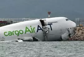 Cargo Aircraft Skids Off Hong Kong Airport Runway Into Sea, 2 Dead