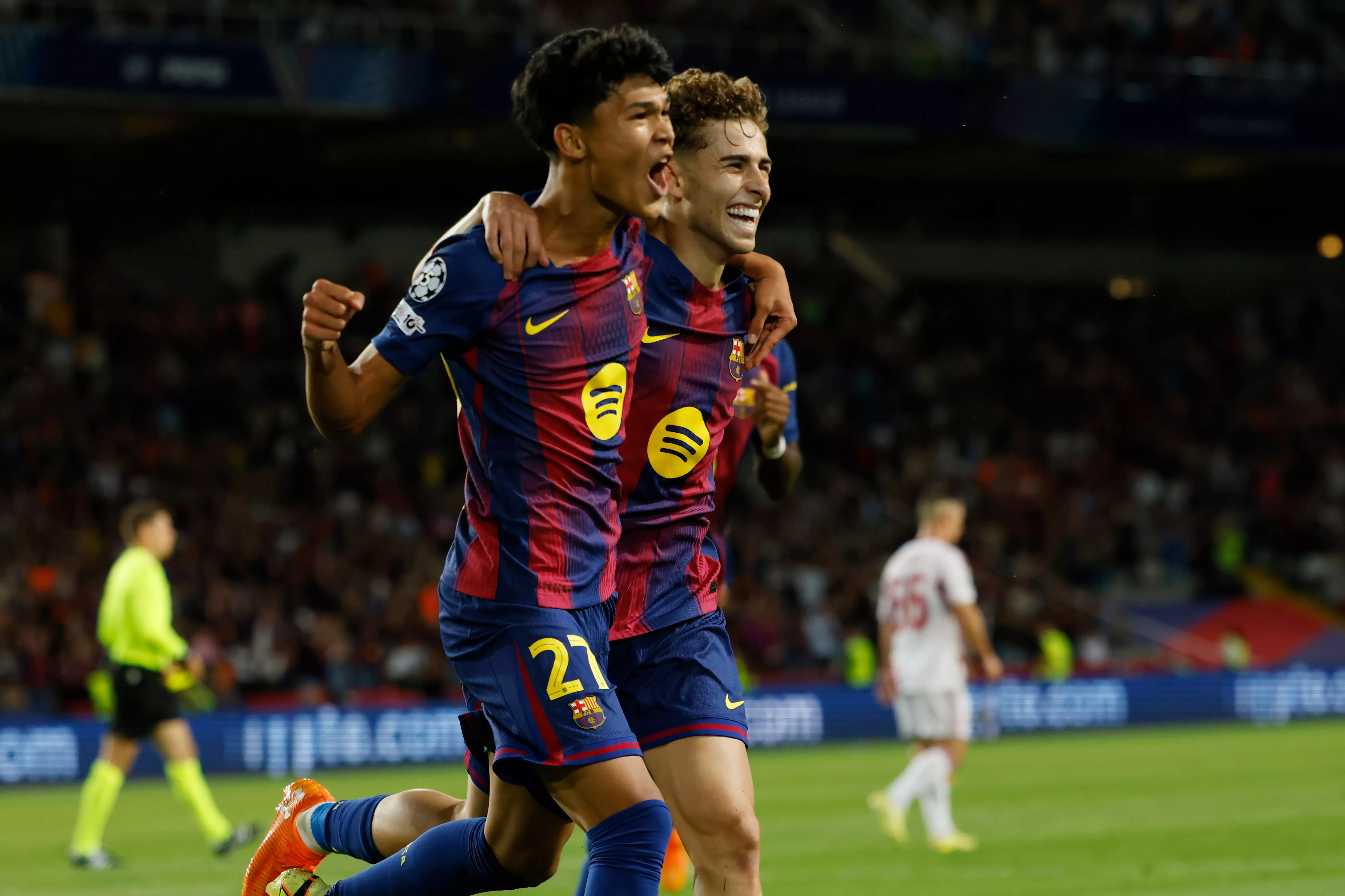 Barcelona Routs Olympiakos 6-1 After Bizarre Red Card for Santiago Hezze in Champions League Barcelona Routs Olympiakos 6-1 After Bizarre Red Card for Santiago Hezze in Champions League