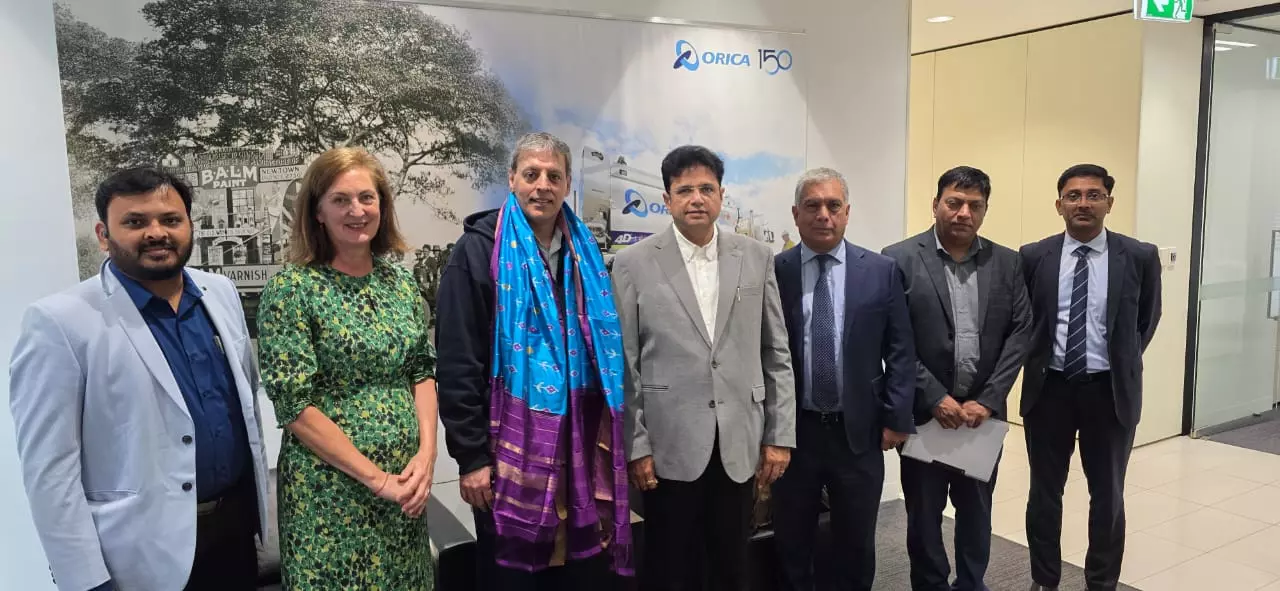 Sridhar Babu Meets Orica CEO Sanjeev Gandhi in Australia Sridhar Babu Meets Orica CEO Sanjeev Gandhi in Australia