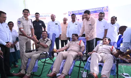 Mega Blood Donation Camp Held in Godavarikhani