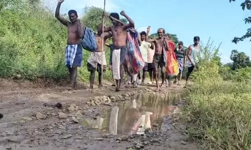 Semi-Naked Doli Protest By Tribals