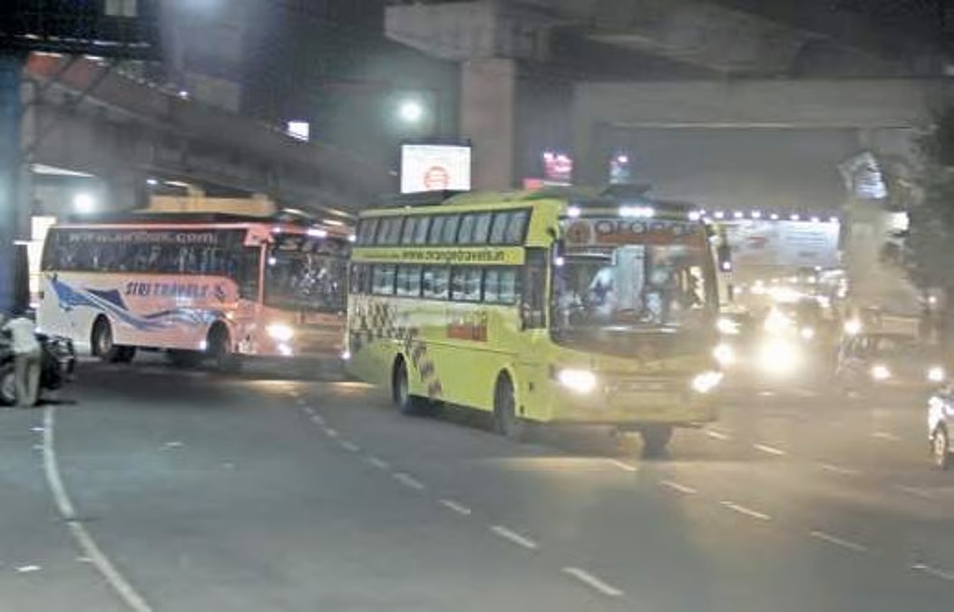 Police Seize Damaged Sleeper Bus In Markapuram