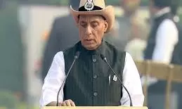 Rajnath Singh Interacts With Newly Formed Bhairav Battalion At Longewala Battlefield Rajnath Singh Interacts With Newly Formed Bhairav Battalion At Longewala Battlefield