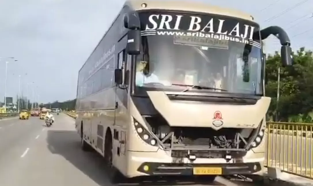 Transport Dept Cracks Down on Private Buses After Kurnool Tragedy Transport Dept Cracks Down on Private Buses After Kurnool Tragedy