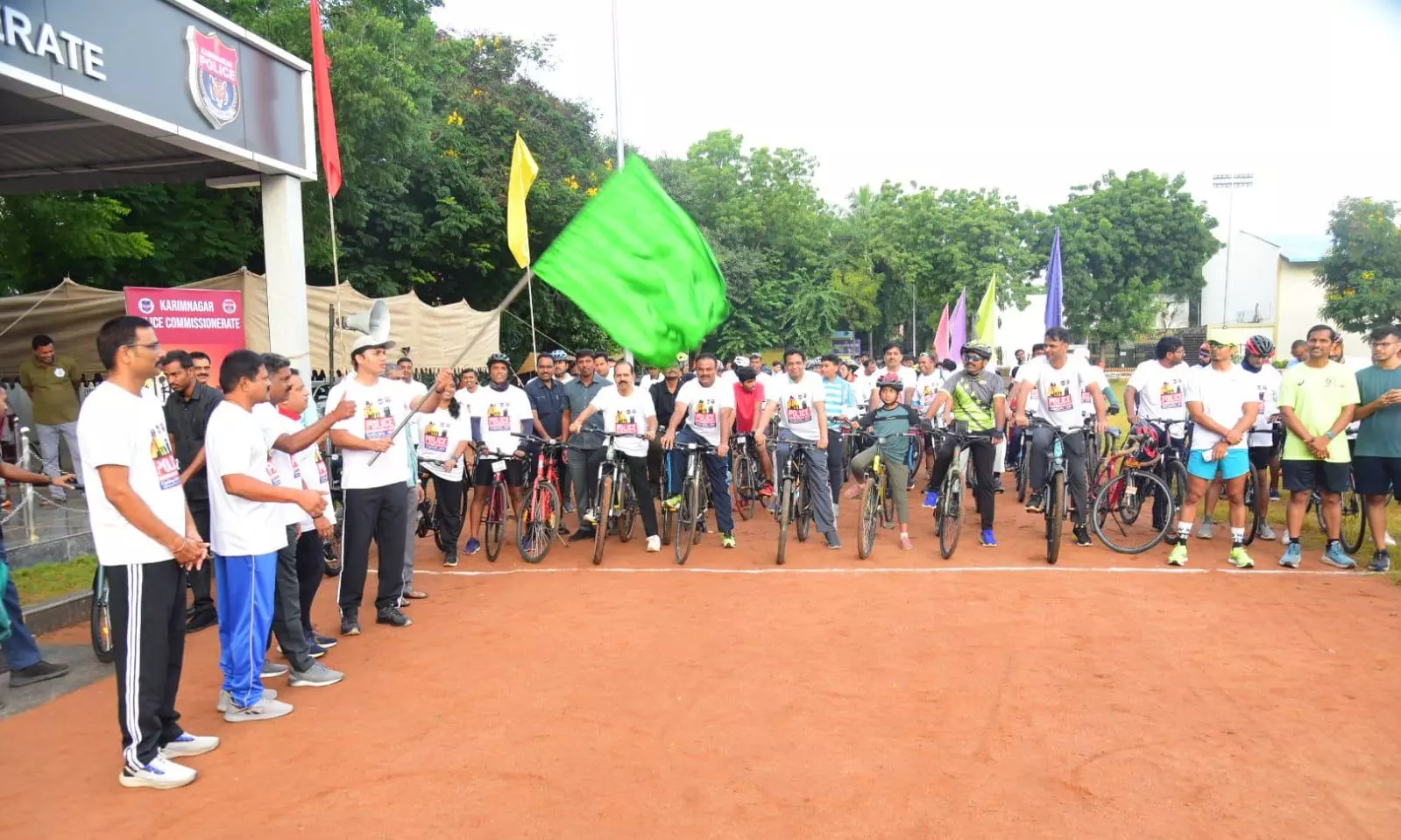 Karimnagar: Cops on Cycles Pedal for Martyrs