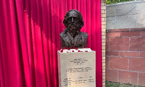 Rabindranath Tagore’s Bust Unveiled at Indian Embassy in Beijing