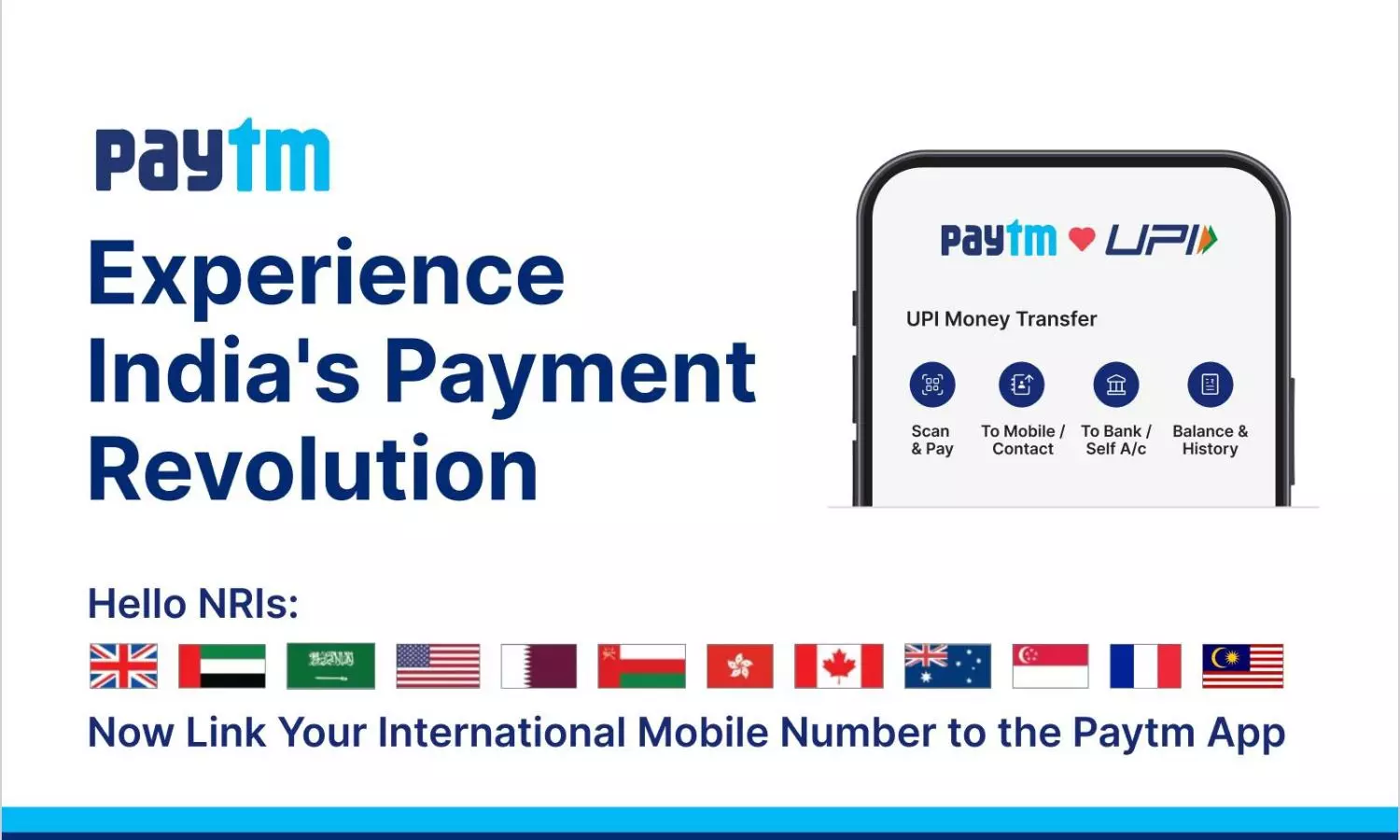 Paytm Enables NRIs to Link International Mobile Numbers on Paytm App for Seamless UPI Payments