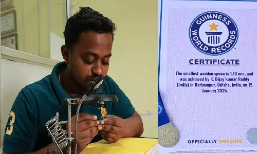 Odisha Youth Carves World’s Smallest Wooden Spoon, Enters Guinness Records