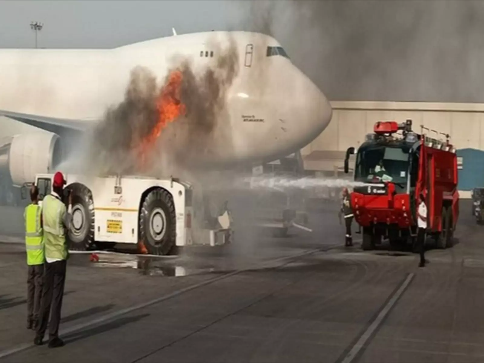 Air India Bus Catches Fire At Delhi Airport Terminal 3 Air India Bus Catches Fire At Delhi Airport Terminal 3
