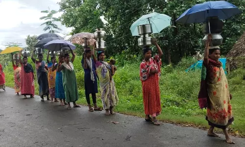 PVTG Women Brave Cyclone to Fetch Drinking Water