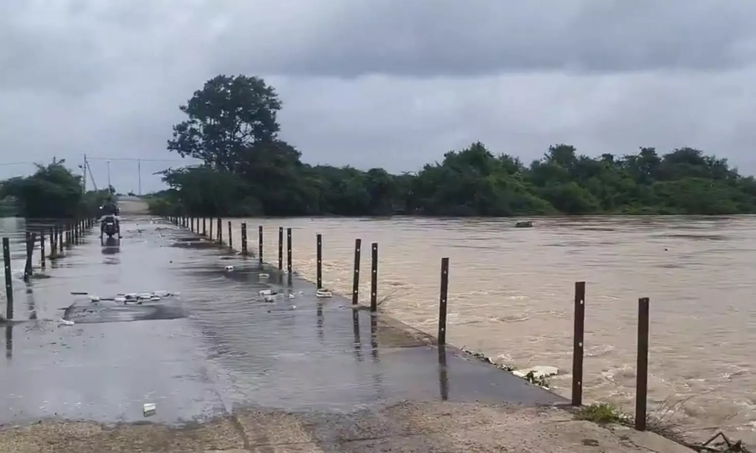 Kundu River in Spate As Heavy Rains Lash Rayalaseema Kundu River in Spate As Heavy Rains Lash Rayalaseema