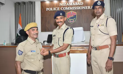 Nizamabad: Cops Get Seva Padaks for Long Service