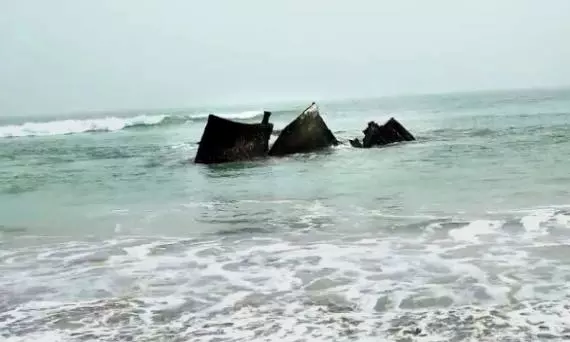 After Cyclone Montha, Ship Wreckage Surfaces Off Odisha Coast