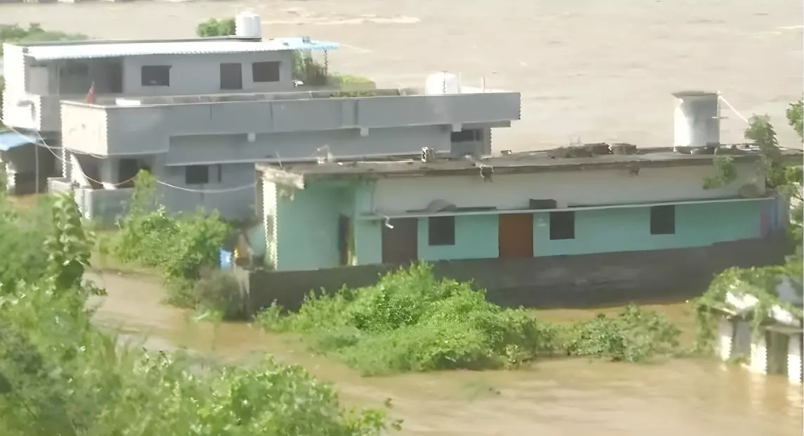 150 Families in Rehab Centres As Low Lying Areas in Khammam Flooded