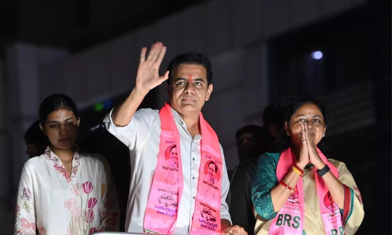 KTR Hits Campaign Trail, Says Cong Must Lose in Jubilee Hills KTR Hits Campaign Trail, Says Cong Must Lose in Jubilee Hills