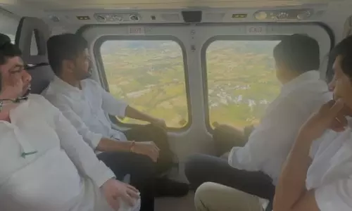 CM Revanth Undertakes Aerial Survey in Warangal