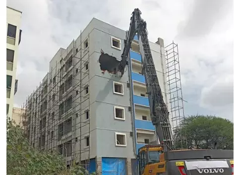 HYDRAA Demolishes Illegal 5-Storey Building