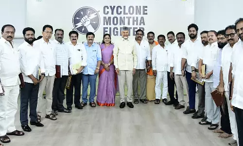 CM Honours Naidu Durgesh, Anitha for Exemplary Service During Cyclone Montha