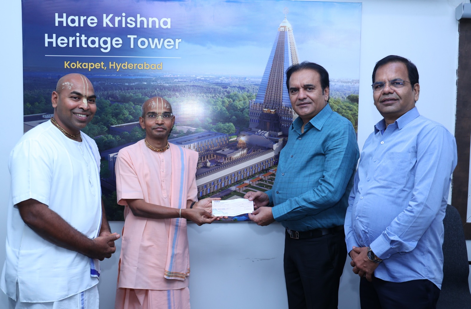 Narsingh Donates ₹50 Lakh to Hare Krishna Heritage Tower Project
