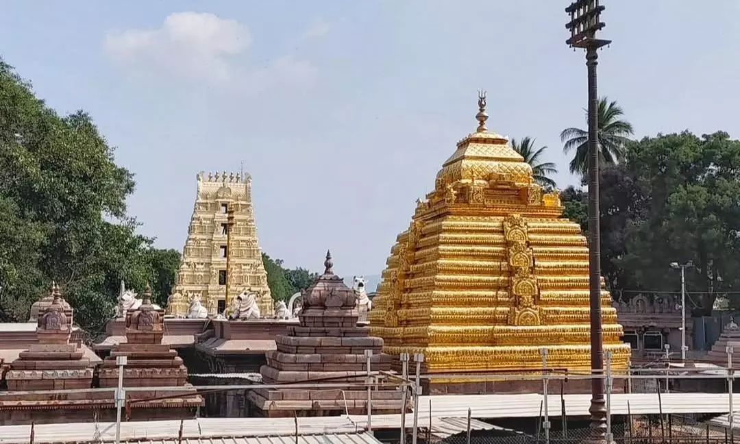 Huge Crowds of Devotees Throng Srisailam Temple