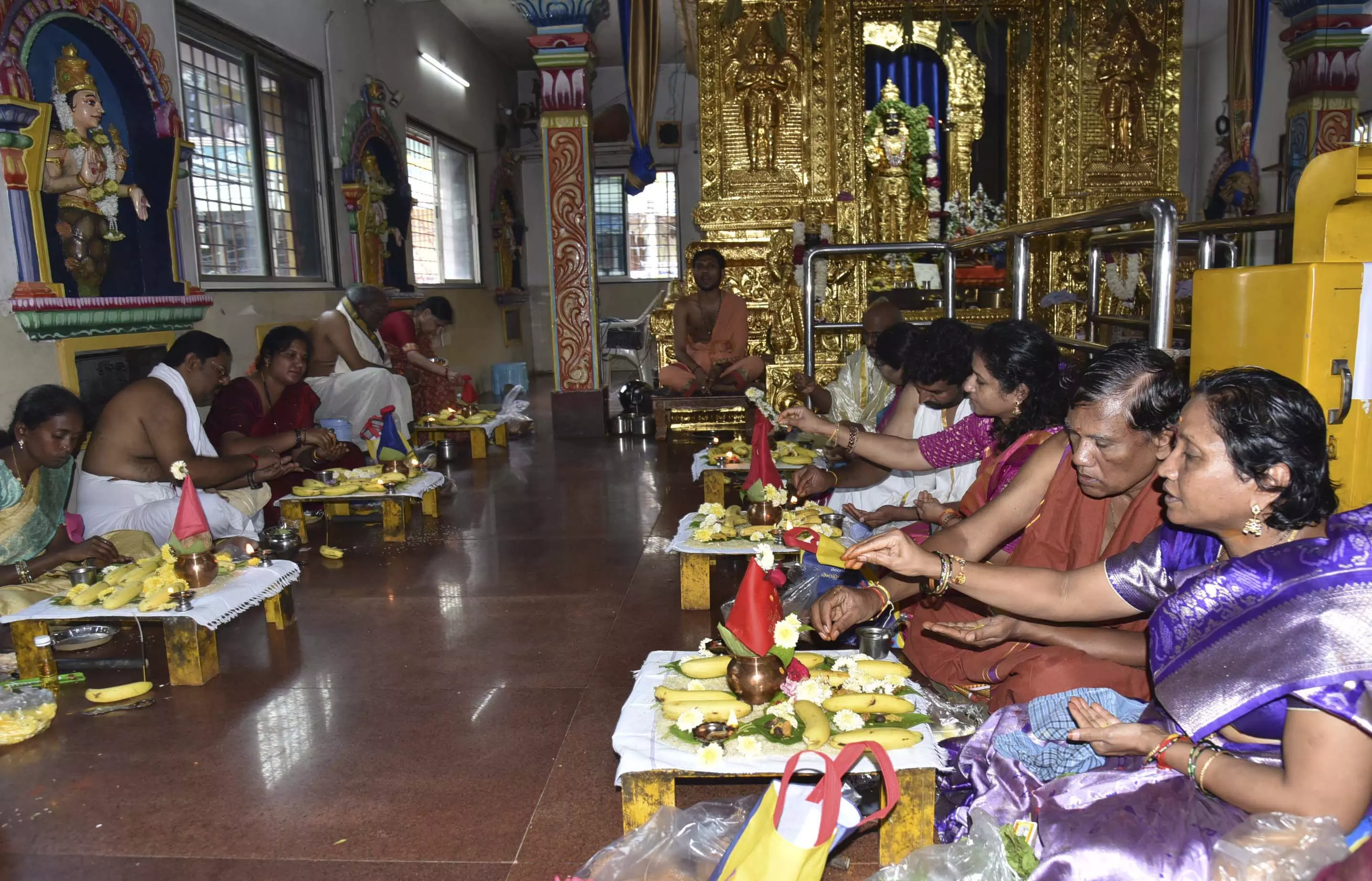 Devotees Throng Gaddiannaram Temple for Satyanarayana Vratam