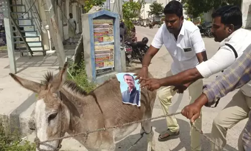 Delayed Bridge Works: Villagers Protest with Donkey Rally in Jangaon
