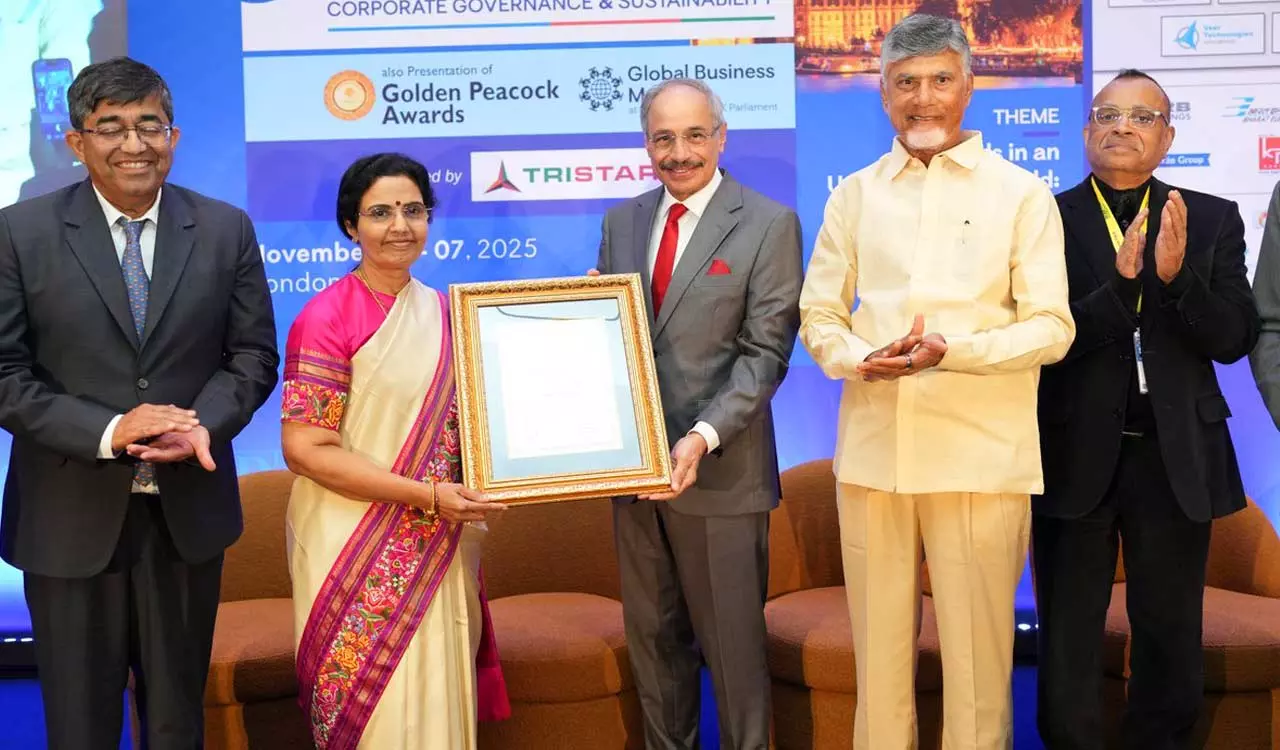AP Governor Greets Bhuvaneswari on London Awards