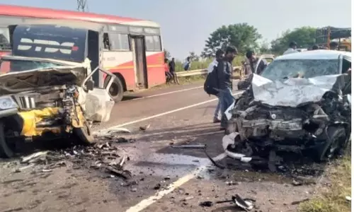Three from Telangana Killed, Two Injured in Car-Van Collision in Karnataka