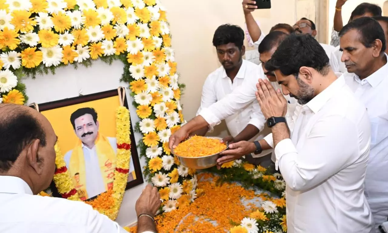 Minister Lokesh Pays Tributes to Late TD Vice President Subba Naidu