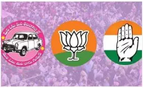 Unlike typical bypoll, Jubilee Hills Witnesses Fierce Contest Between Cong, BRS, BJP Unlike typical bypoll, Jubilee Hills Witnesses Fierce Contest Between Cong, BRS, BJP