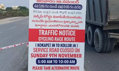 Cyberabad Police Divert Traffic for HCL Cyclothon