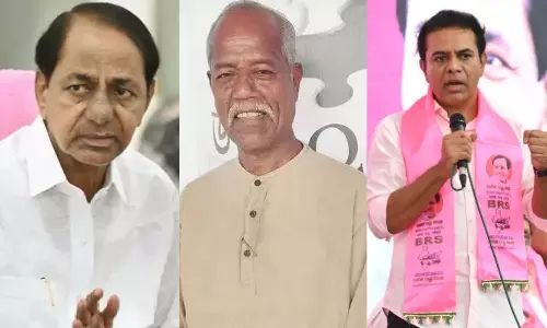 BRS Leaders KCR, KTR, Harish Rao Mourn Poet Ande Sri’s Demise