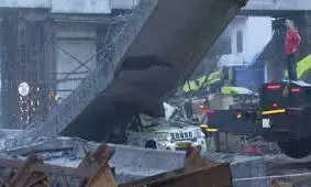 Concrete Girder Falls On A Van At An Elevated Highway Construction Site In Kerala, Driver Killed