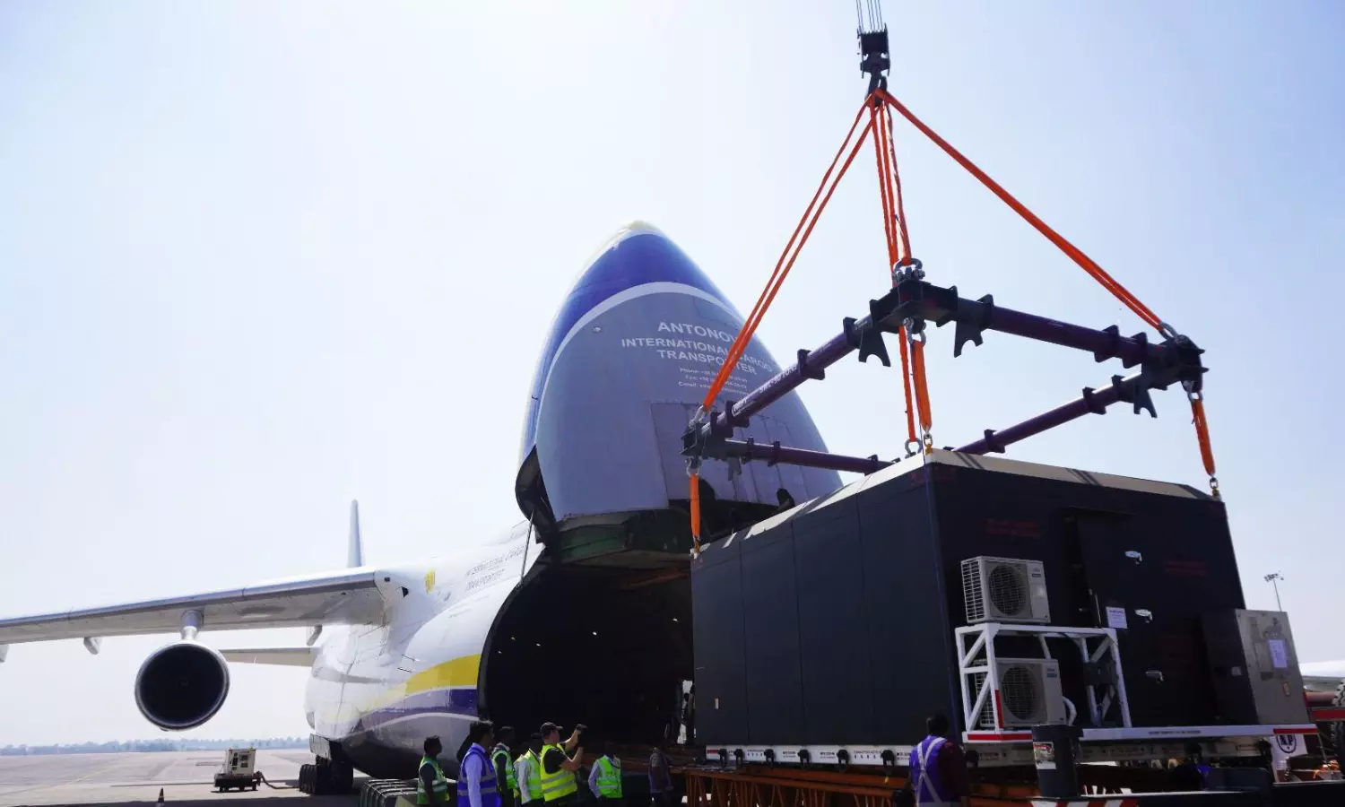 Giant Antonov An-124 Captivates Crowds at Hyderabad Airport