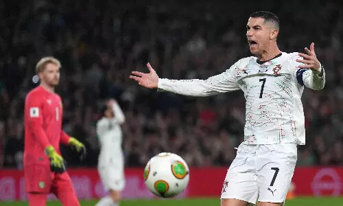 Ronaldo Risks Ban at FIFA WC After Red Card For Elbowing Ireland Defender in Qualifiers Ronaldo Risks Ban at FIFA WC After Red Card For Elbowing Ireland Defender in Qualifiers