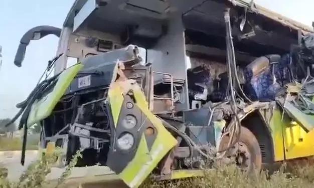 2 Killed as RTC Bus Rams into Lorry in Jangaon